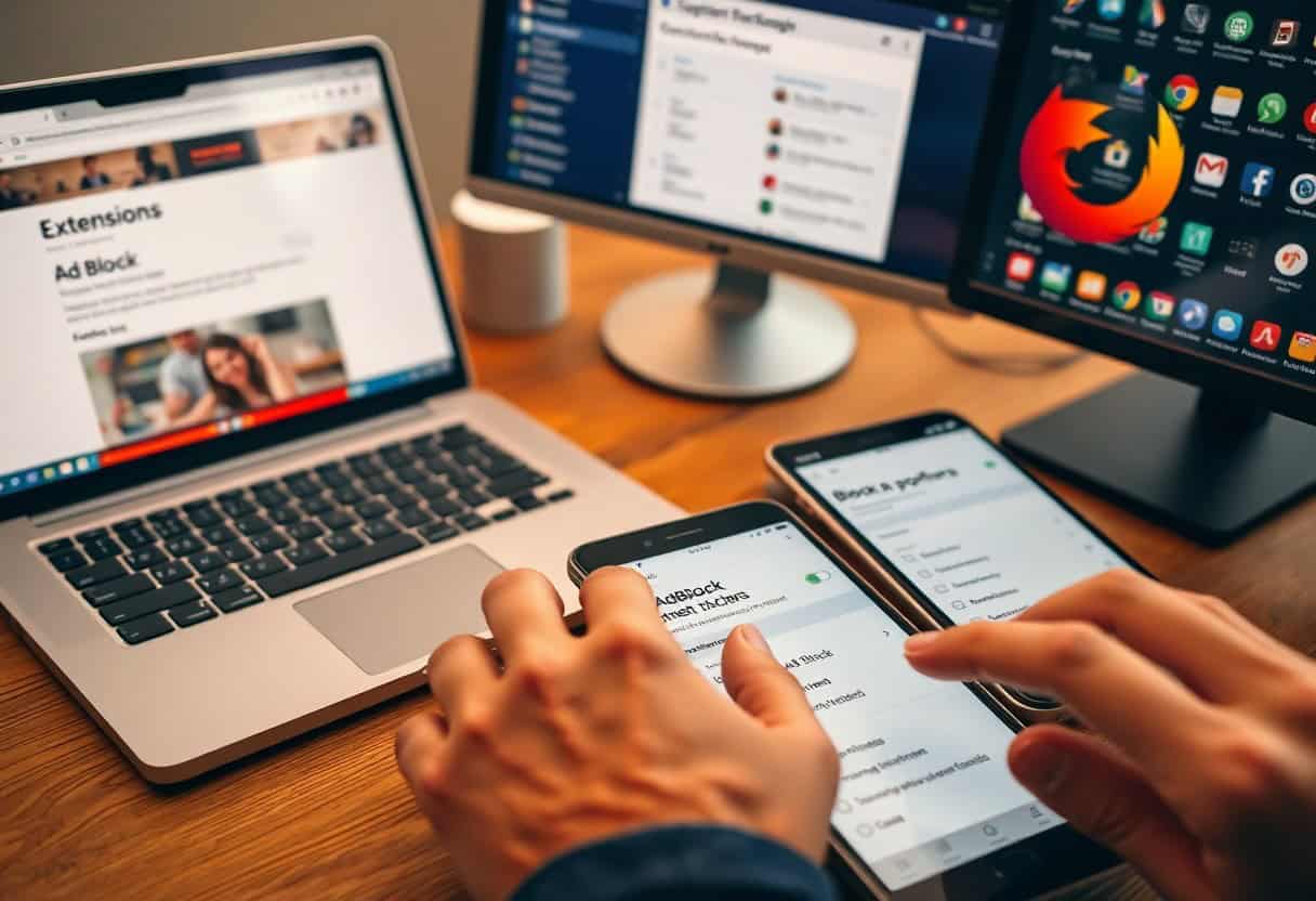 How to enable content blockers on different devices and browsers